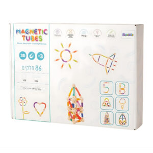 משחק הרכבה מגנטים - צינורות גמישים וכדורים Magnetic Cubes