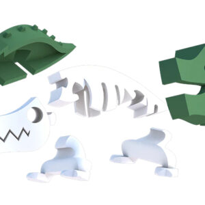 הרכבה תנין מגנטי עם שלד Halftoys