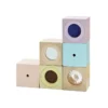 קוביות חושים פסטל מעץ Plan Toys