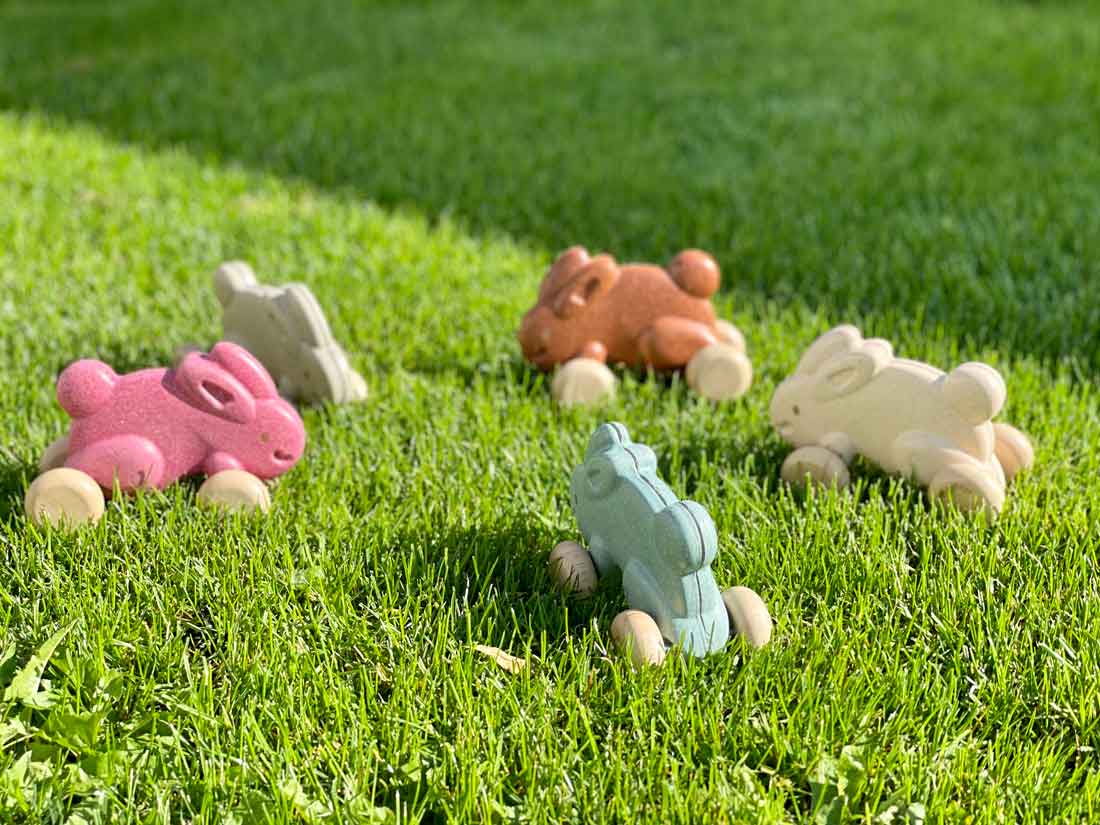 דחוף את הארנב כחול - PlanToys Plan Toys