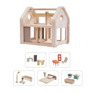 בית בובות עץ מודולרי נייד Plan Toys