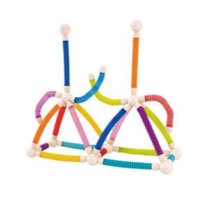 משחק הרכבה מגנטים - צינורות גמישים וכדורים Magnetic Cubes