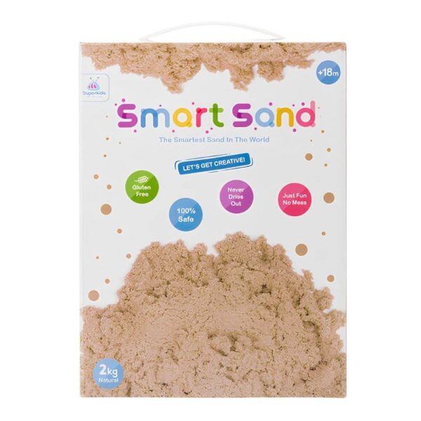 חול קינטי במארז 2 קילו בצבע טבעי Smart Sand