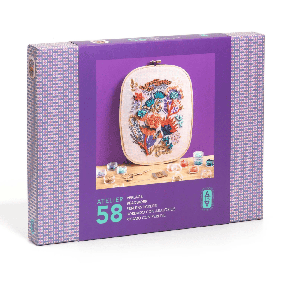 סדנת אמן 58 רקמת חרוזים ופאייטים Djeco