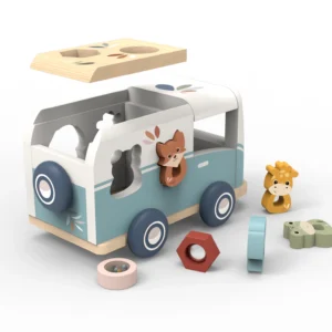 אוטו התאמת צורות מעץ 'חיות' Speedy Monkey