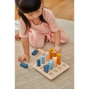 משטח מיון גיאומטרי פסטל מעץ Plan Toys