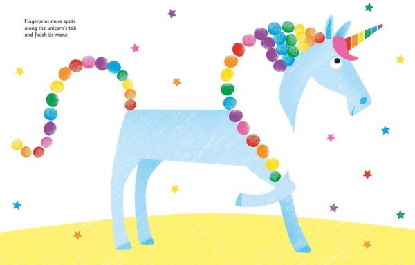 יצירה בטביעות אצבעות חד קרן Usborne