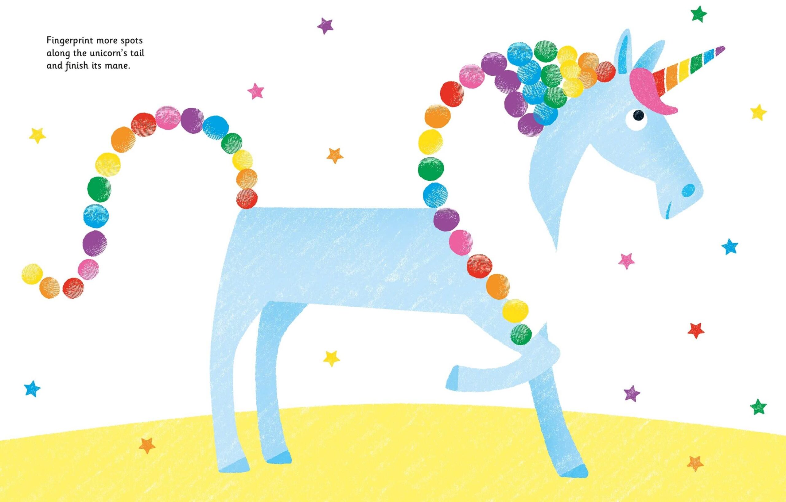 יצירה בטביעות אצבעות חד קרן Usborne