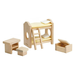 חדר ילדים קלאסי עץ טבעי לבית בובות Plan Toys