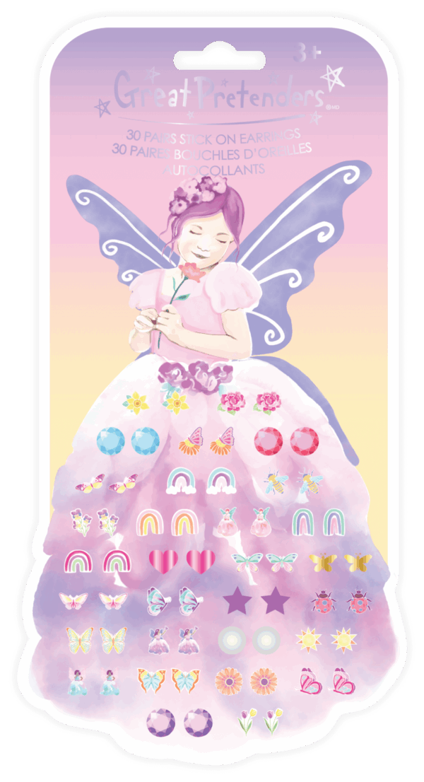 תחפושת מדבקות עגילים פיית פרפרים Great Pretenders