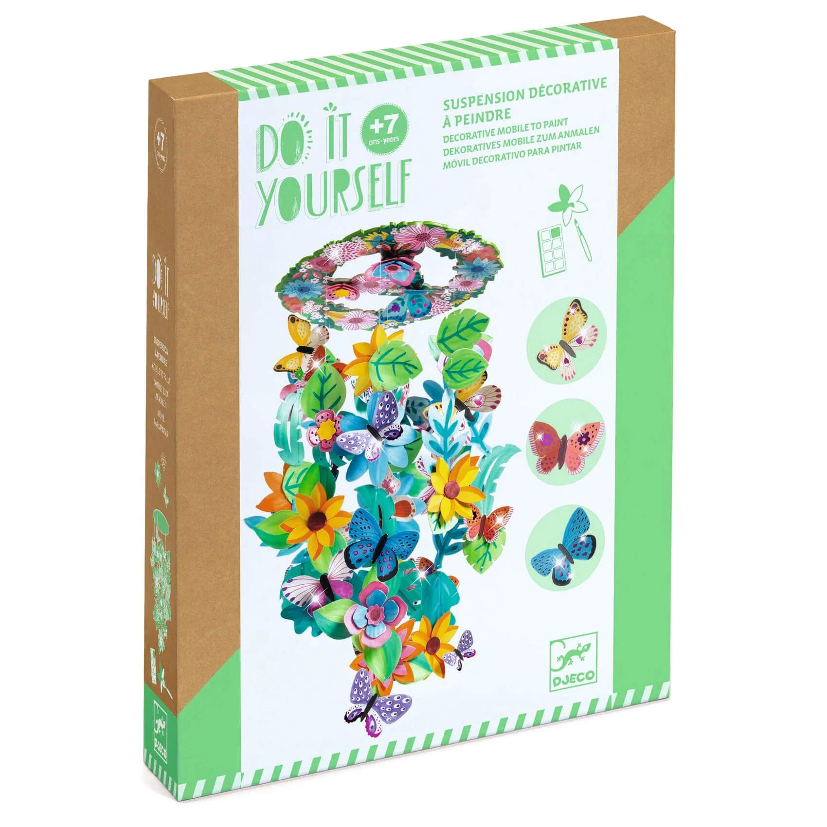יצירה DIY צביעה ובניה מובייל אביבי Djeco