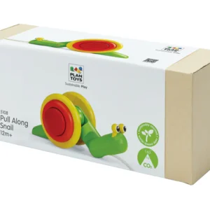 משחק משיכה וגרירה על גלגלים חילזון צבעוני Plan Toys