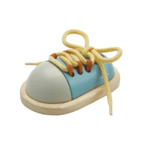 נעל קשירה מעץ בצבעי פסטל Plan Toys