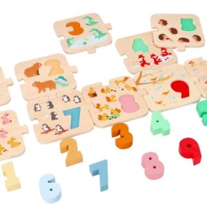 פאזל עץ לימוד מספרים ומניה 1-10 | Lelin