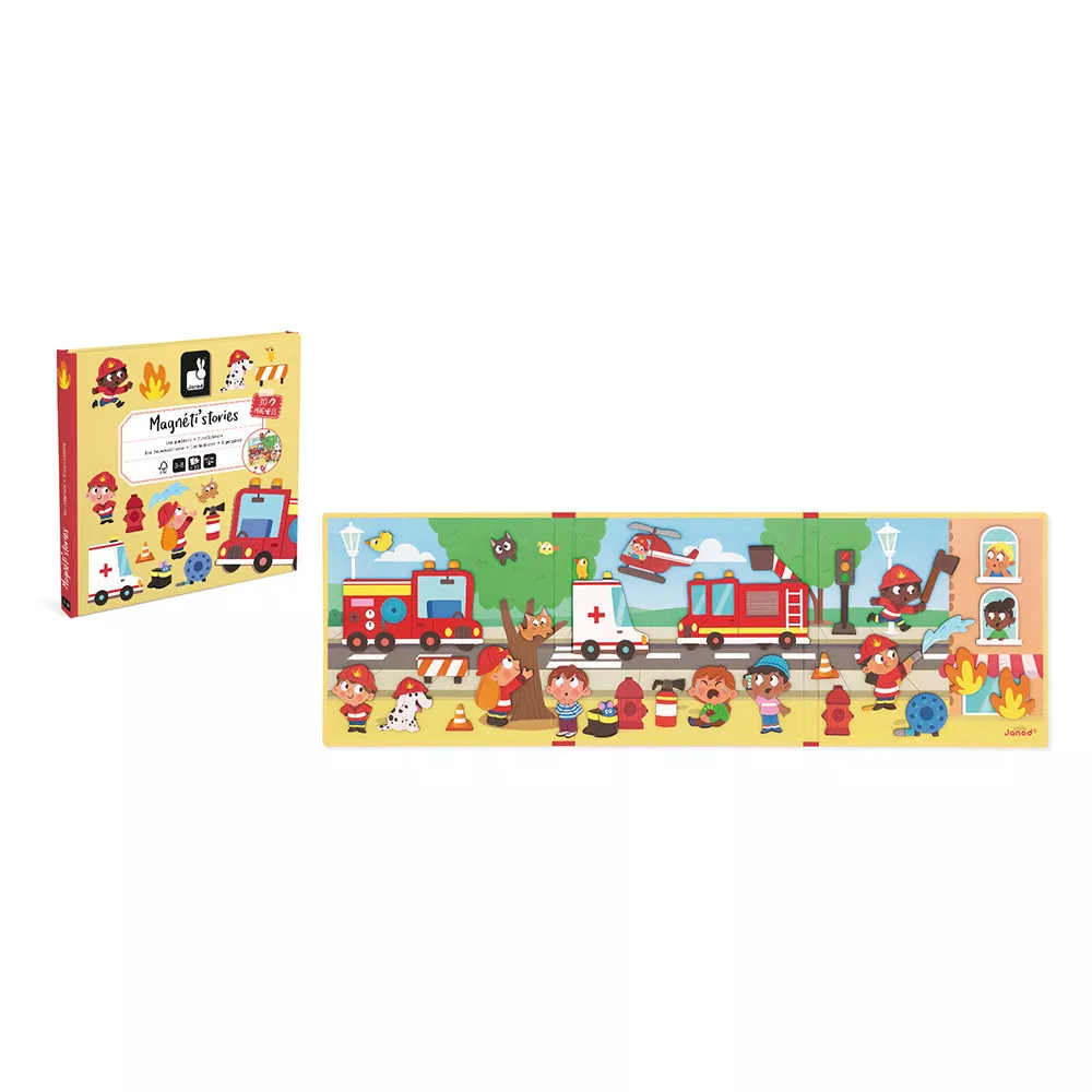 משחק סיפורים מגנטיים כבאים לוחמי אש Janod