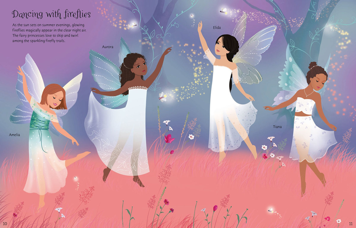 חוברת הלבשה מדבקות נסיכות פיות Usborne