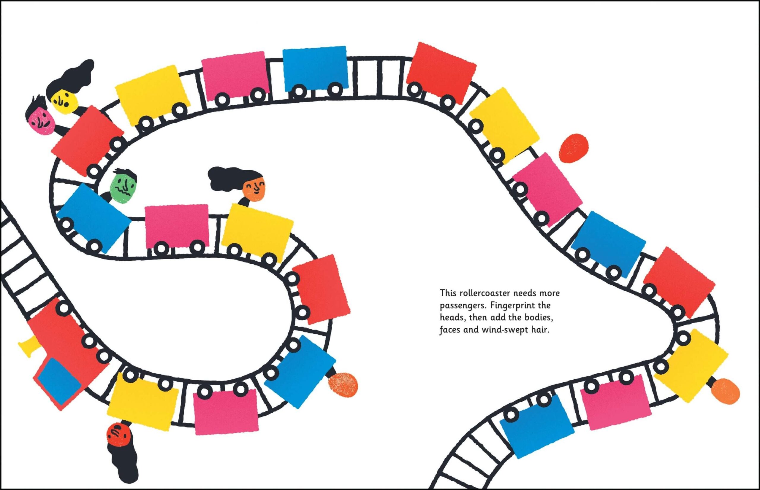 יצירה בטביעות אצבעות צבעי הקשת Usborne