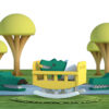 הרכבה תנין בייבי מגנטי עם שלד Halftoys