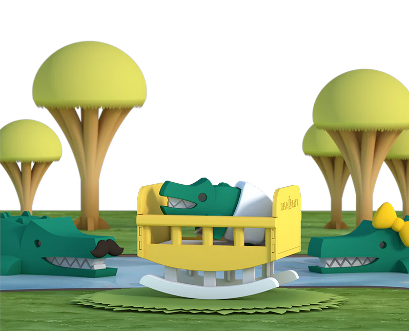 הרכבה תנין בייבי מגנטי עם שלד Halftoys