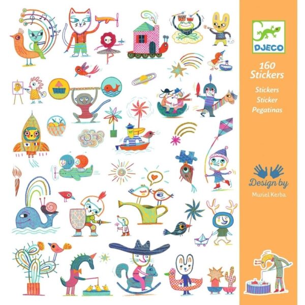 יצירה 160 מדבקות גאזט Djeco