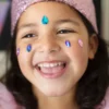 תחפושת מדבקות קריסטל צבעוניות לפנים Great Pretenders