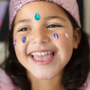 תחפושת מדבקות קריסטל צבעוניות לפנים Great Pretenders
