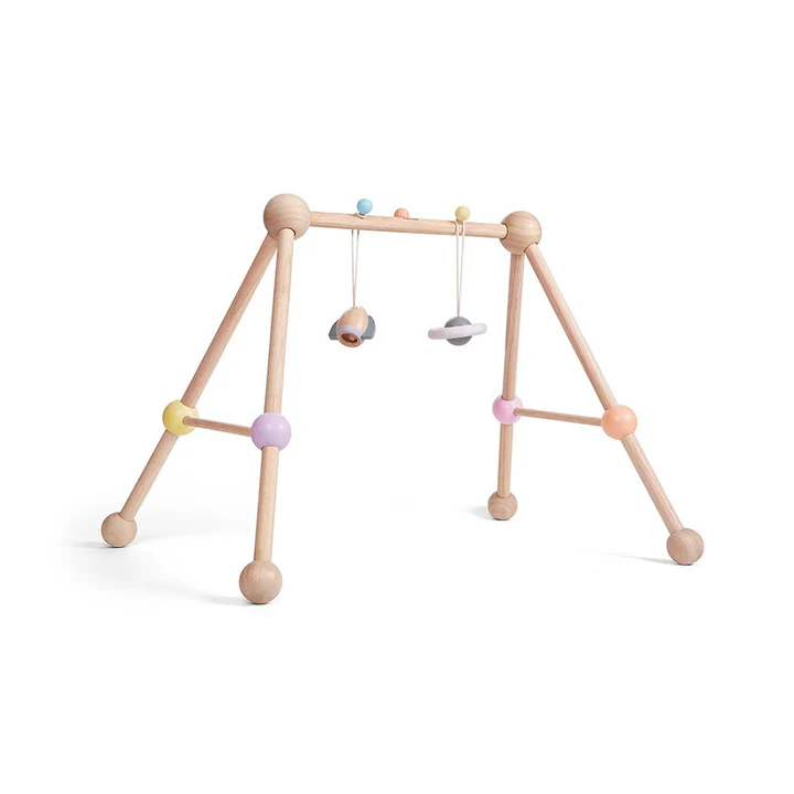 אוניברסיטה מעץ צבעי פסטל ורוד Plan Toys