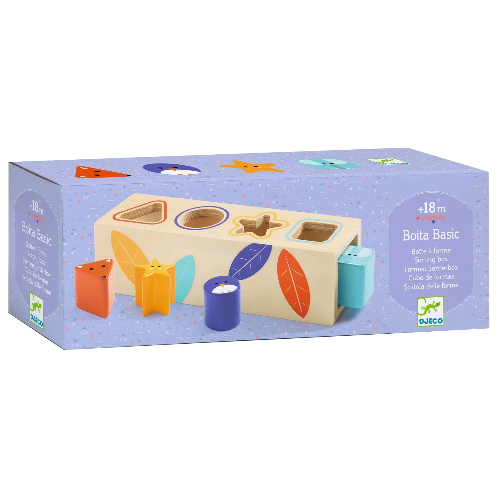 תיבת צורות ראשונה מעץ - בויטה בייסיק Djeco