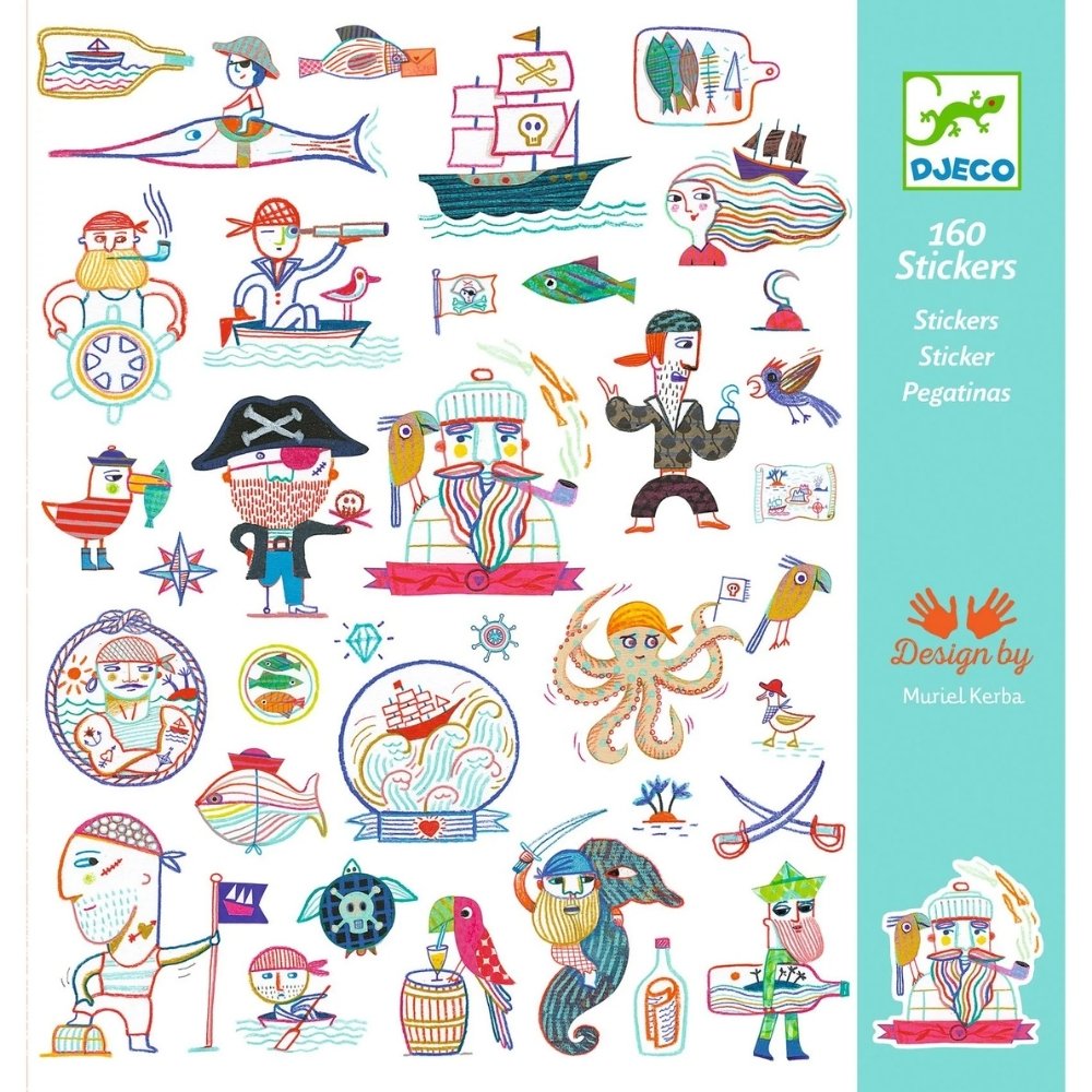 יצירה 160 מדבקות התקפת הפיראטים Djeco