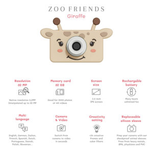 מצלמה דיגיטלית Zoo Friends ג'ירפה THE ZOOFAMILY