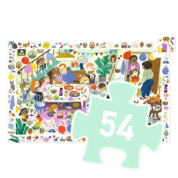 פאזל מסגרת 54 מסיבת יום הולדת Djeco
