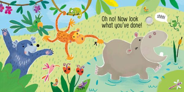 ספר מישוש וצלילים אל תדגדגו את ההיפופוטם Usborne