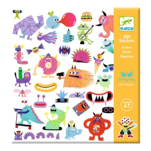 יצירה 160 מדבקות מפלצות Djeco
