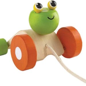 צעצוע גרירה צפרדע קופצנית Plan Toys