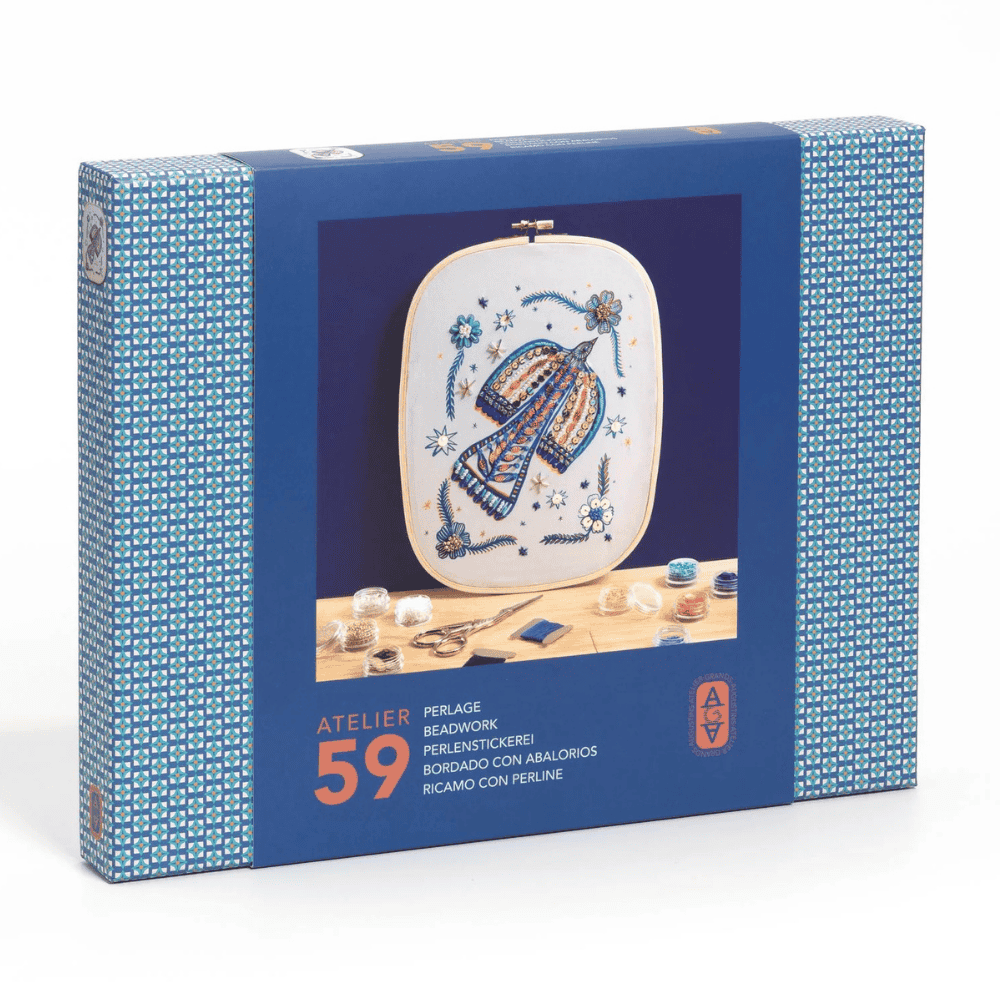 סדנת אמן 59 רקמת חרוזים ופאייטים Djeco