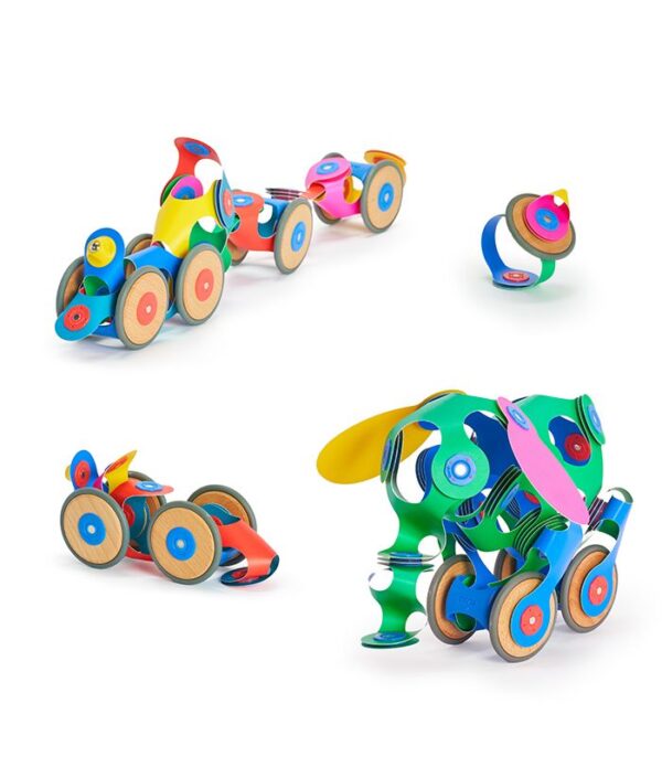 קליקסו Clixo הערכה המתגלגלת 72 חלקים צבעוניים