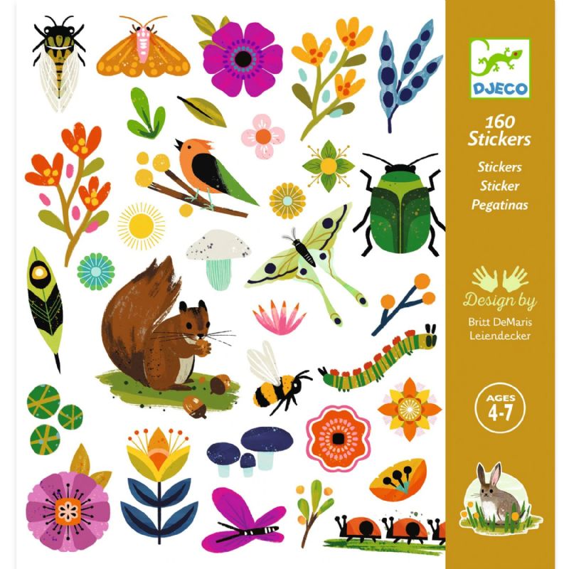 יצירה 160 מדבקות בגינה Djeco