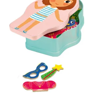 מגנטים עץ בקופסת מתכת בליסימו Djeco