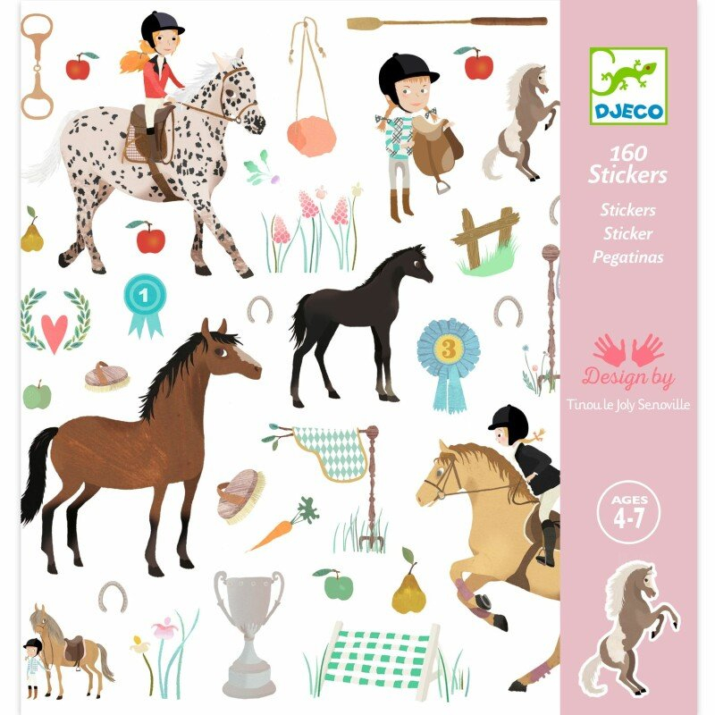 יצירה 160 מדבקות סוסים Djeco