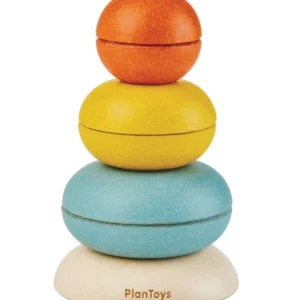מגדל טבעות קעריות השחלה מעץ Plan Toys