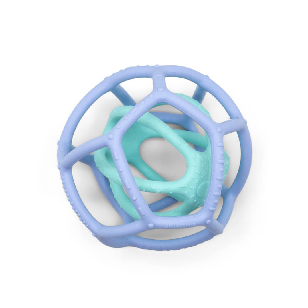 נשכן כדורים מגומי טבעי בצבעי כחול ומנטה Jellystone