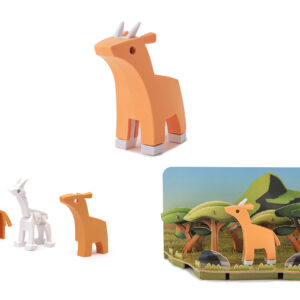 הרכבה אימפלה מגנטי עם שלד וסביבת מחיה 3D Halftoys