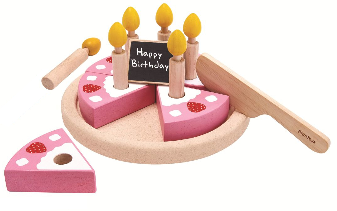 עוגת יום הולדת דו צידית מעץ Plan Toys