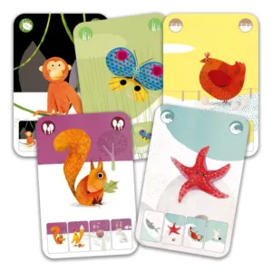 משחק קלפים רביעיות מיני טבע Djeco