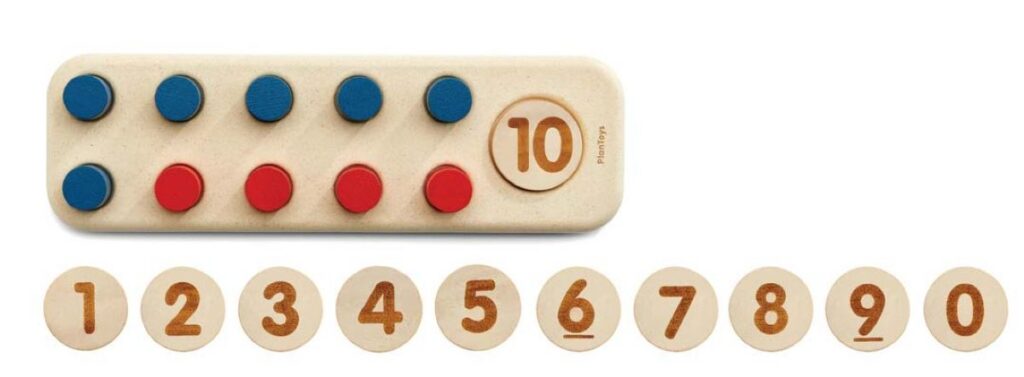 משחק לימוד חשבון תבנית עשר Plan Toys
