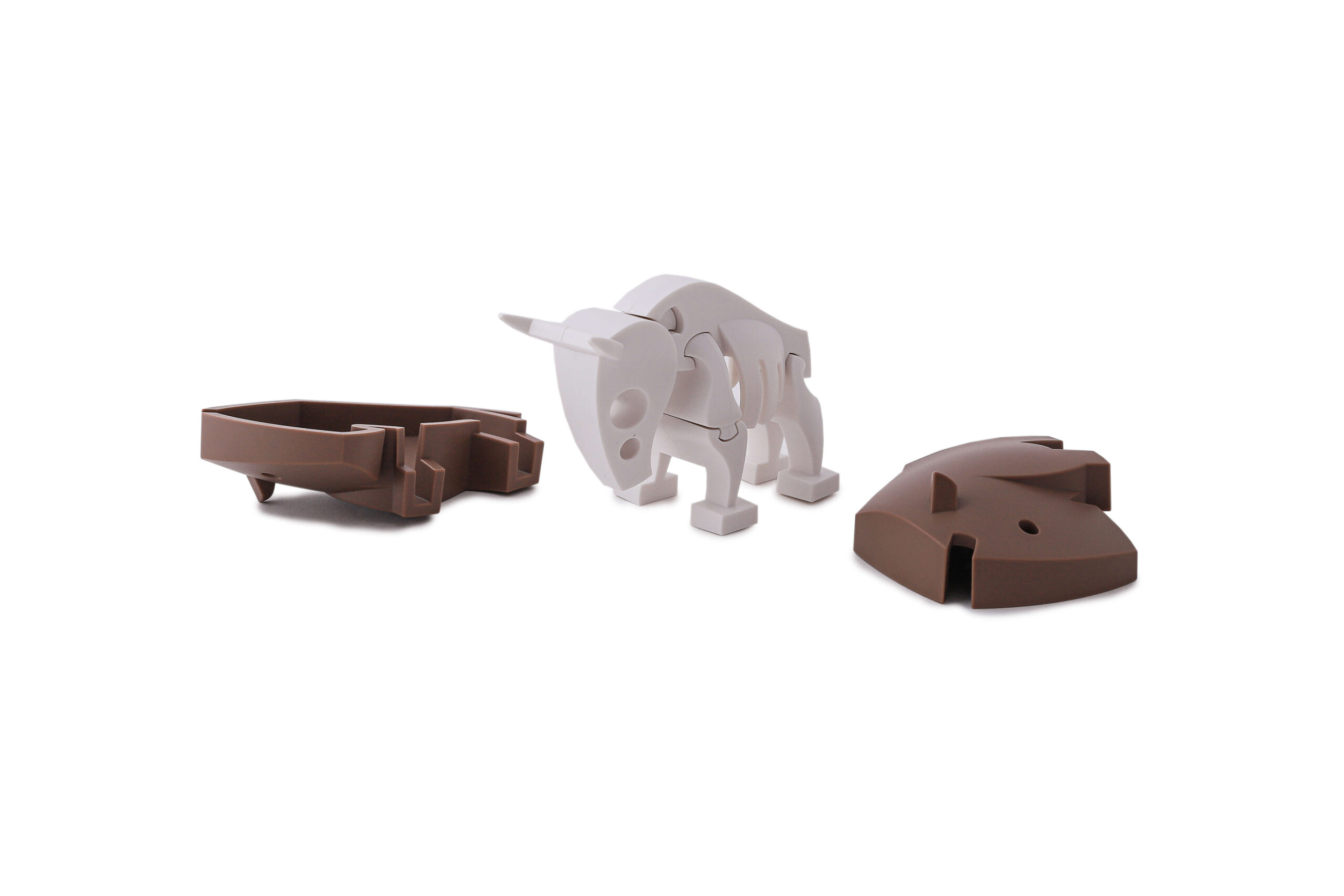 הרכבה גנו מגנטי עם שלד וסביבת מחיה 3D Halftoys