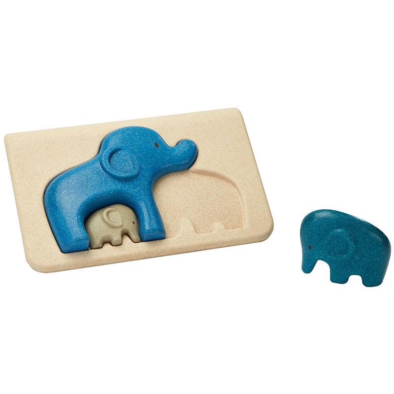 פאזל משפחת פילים מעץ Plan Toys