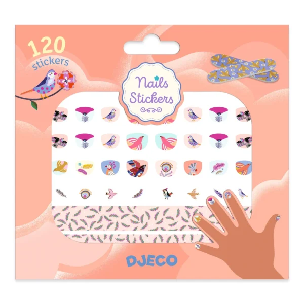 מדבקות לציפורניים מניקור נוצות Djeco