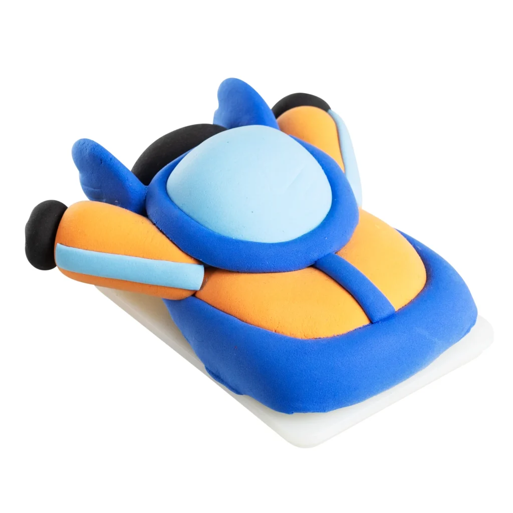 יצירה בחימר רחפת נוסעת Pull back Tiger Tribe