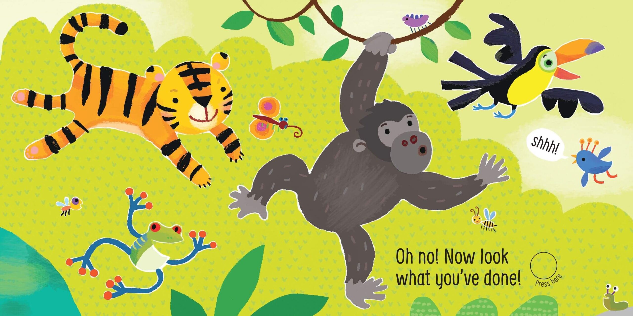 ספר מנגן מישוש וצלילים אל תדגדגו את הנמר Usborne